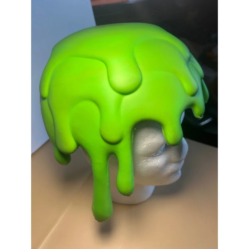 Nickelodeon Slimehead Neon Green Foam Drip Hat Costume Headpiece 2022